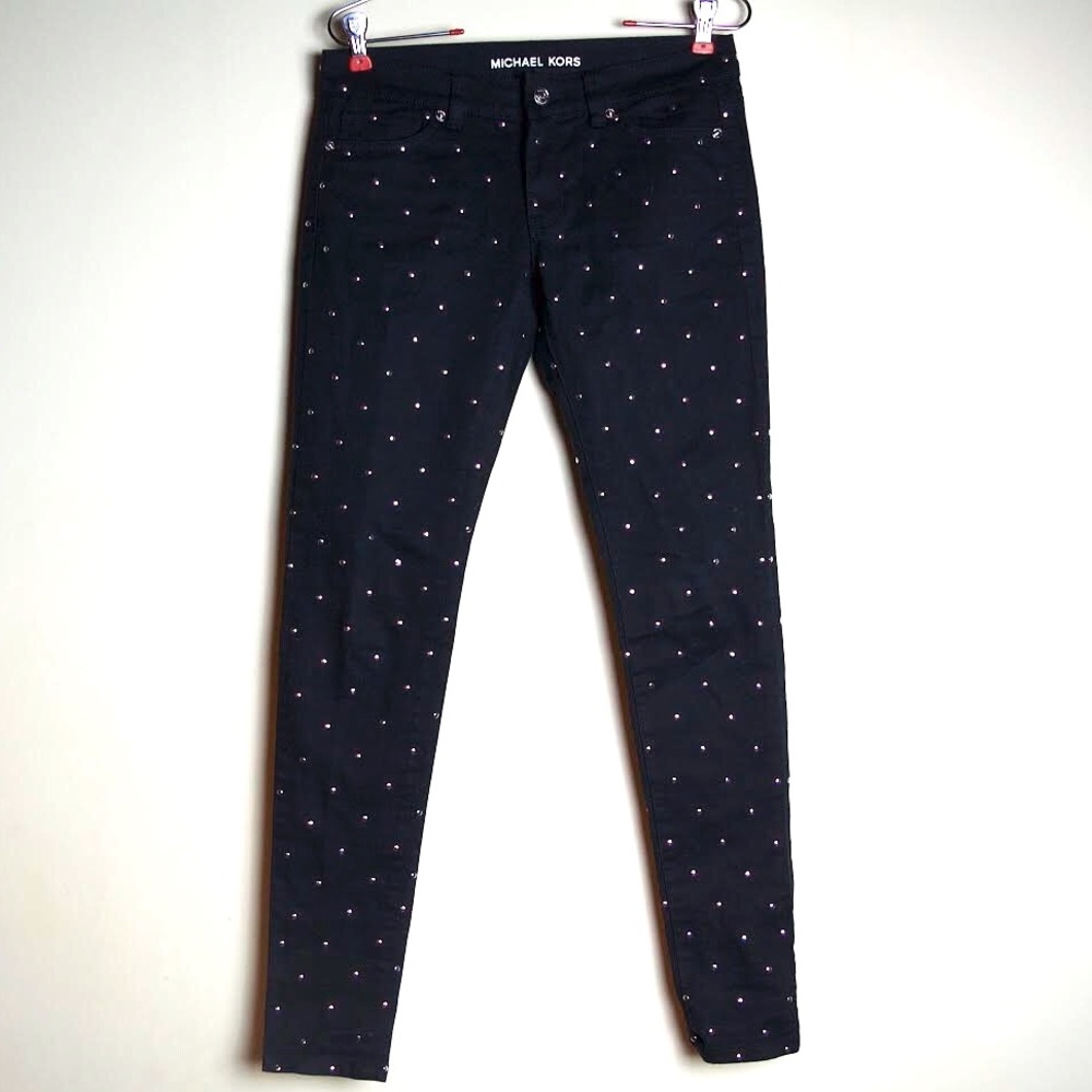 Michael Kors Studded Black Skinny Jeans